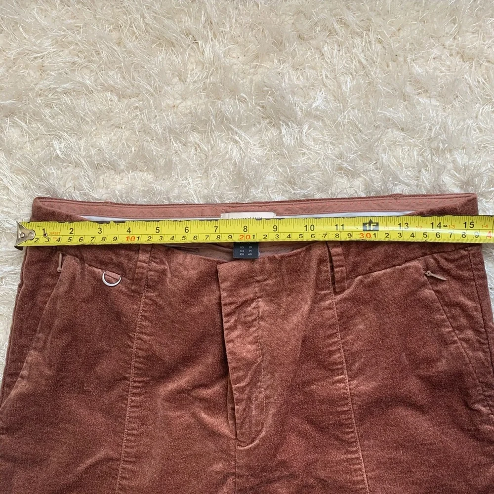 Anthropologie Essential Slim Velvet Cropped Pants - Picture 8 of 10